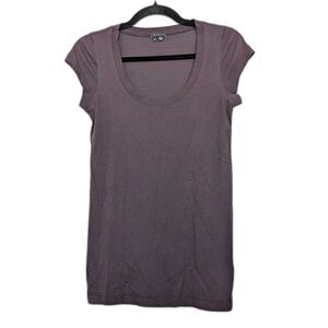 Y2K Theory Scoop Neck Cap Short Sleeve Cotton T-Shirt Sz M Classic